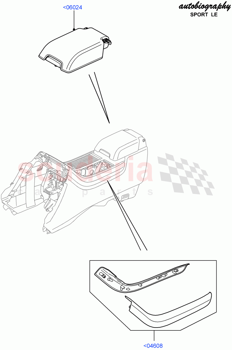 Console - Floor(Autobiography Sport LE, External Components, For Stowage Boxes And Lids, For Carrier Assy)((V)FROMCA000001) of Land Rover Land Rover Range Rover Sport (2010-2013) [5.0 OHC SGDI NA V8 Petrol]