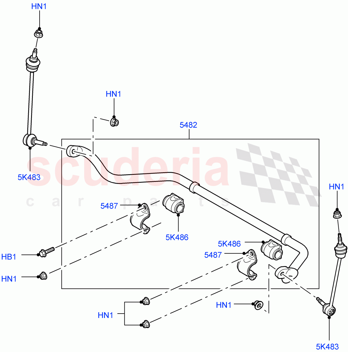 Front Susp.Arms/Stabilizer/X-Member (Front Stabilizer Bar And Suspension Links) ((V) FROMAA000001) of Land Rover Land Rover Discovery 4 (2010-2016) [3.0 DOHC GDI SC V6 Petrol]