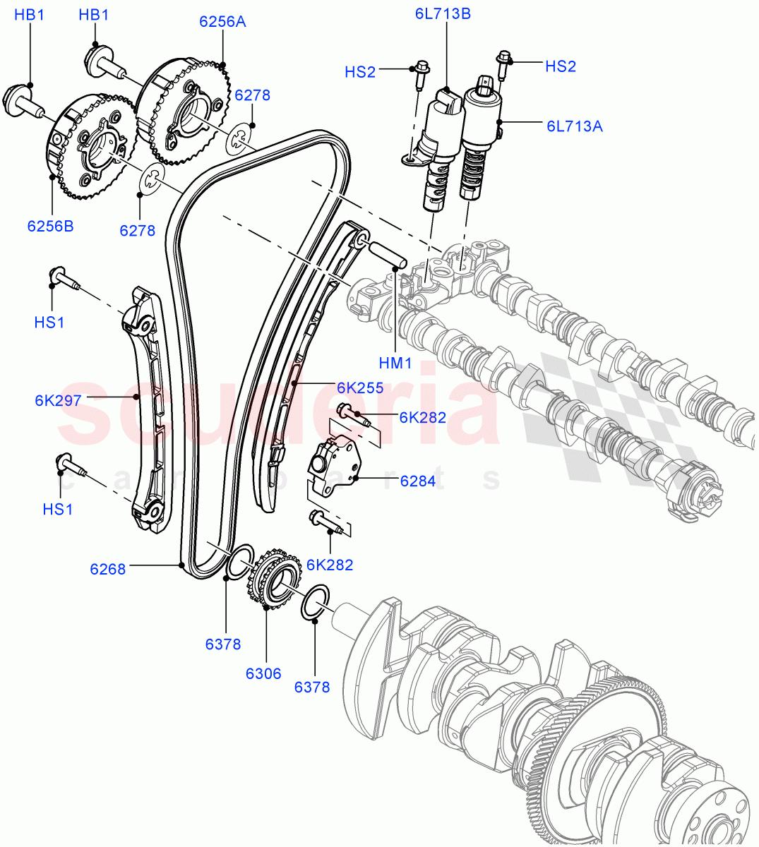 Timing Gear (2.0L 16V TIVCT T/C 240PS Petrol, Itatiaia (Brazil)) ((V) FROMGT000001) of Land Rover Land Rover Discovery Sport (2015+) [2.0 Turbo Petrol GTDI]