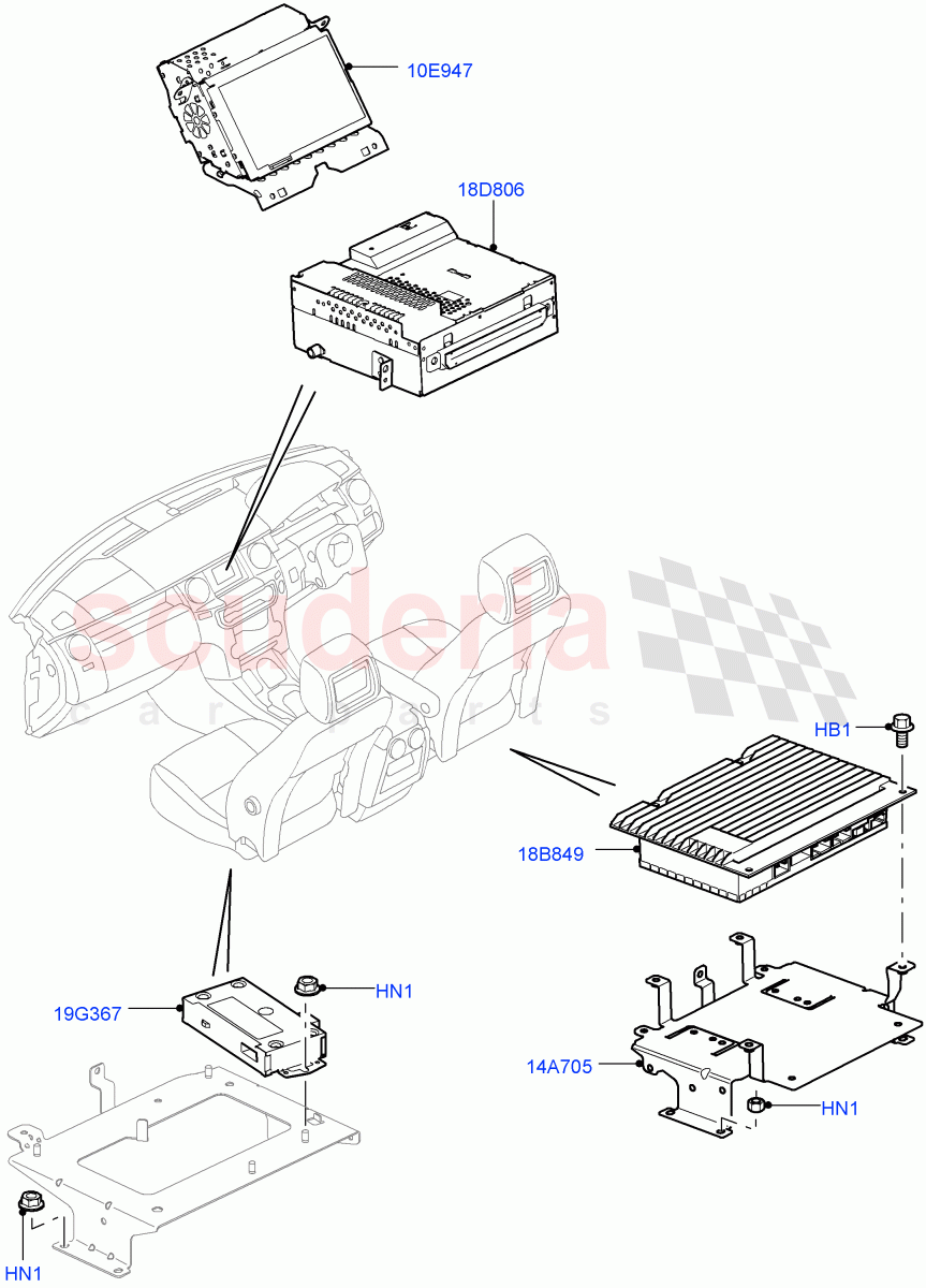 Family Entertainment System(Front Seats)((V)FROMAA000001,(V)TOBA999999) of Land Rover Land Rover Range Rover Sport (2010-2013) [3.6 V8 32V DOHC EFI Diesel]