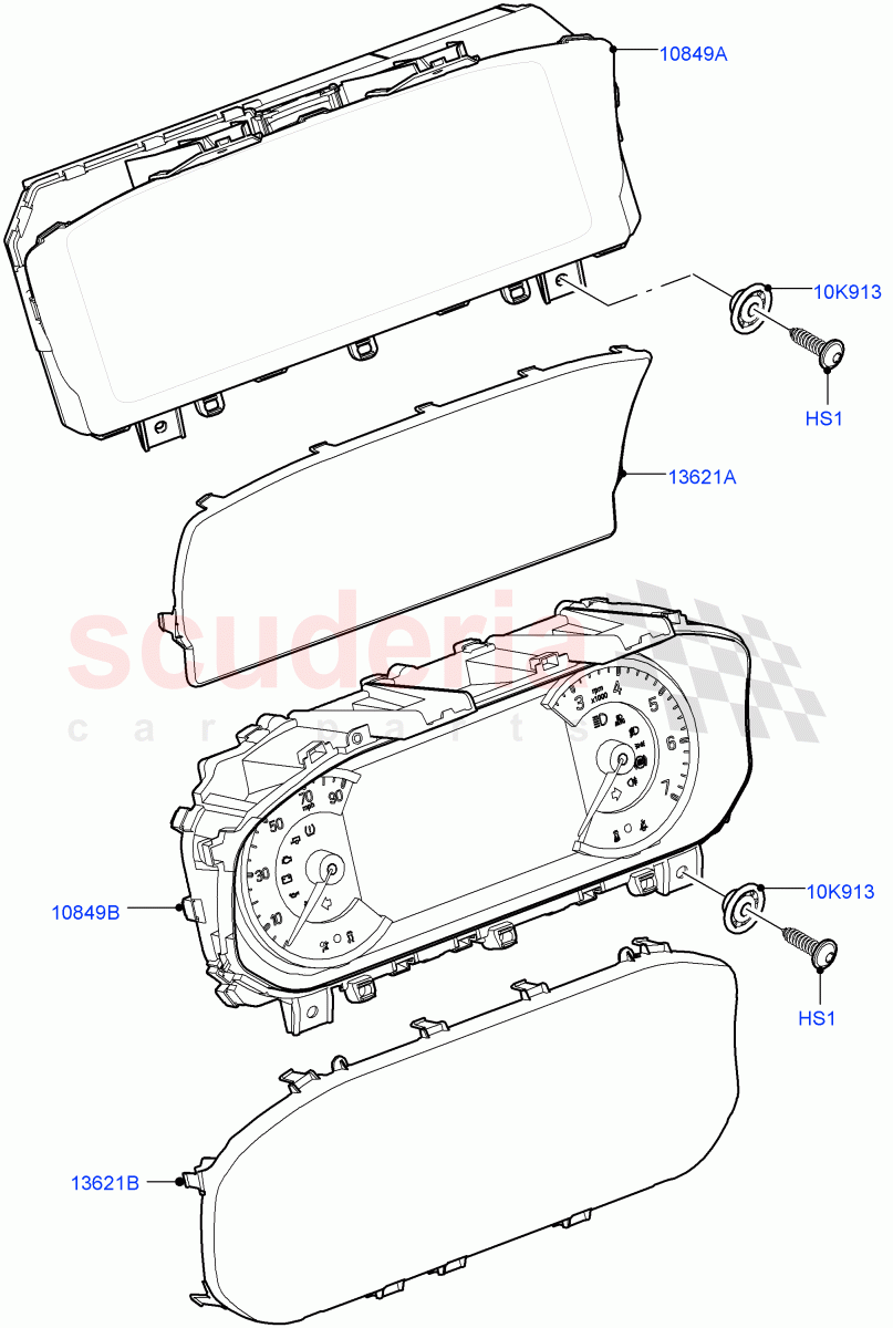 Instrument Cluster(Halewood (UK))((V)FROMLH000001) of Land Rover Land Rover Discovery Sport (2015+) [2.2 Single Turbo Diesel]