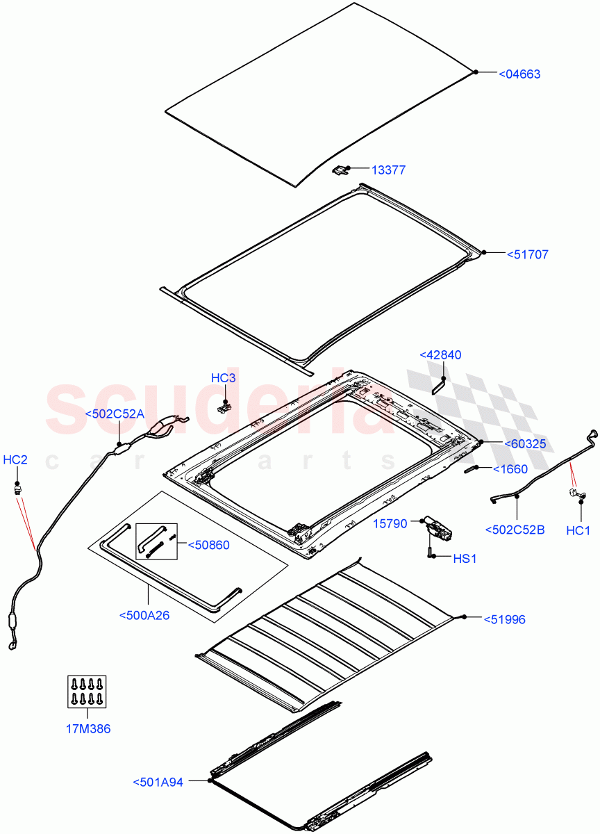 Panoramic Glass Roof(Roof - Canvas Folding) of Land Rover Land Rover Defender (2020+) [2.0 Turbo Diesel]