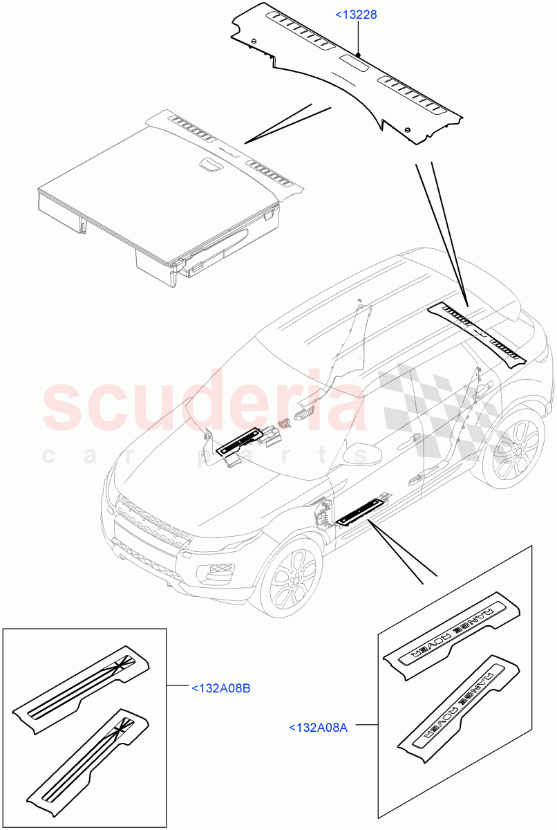 Door Sill Finishers(Accessory)(Halewood (UK),Itatiaia (Brazil)) of Land Rover Land Rover Range Rover Evoque (2012-2018) [2.0 Turbo Petrol AJ200P]