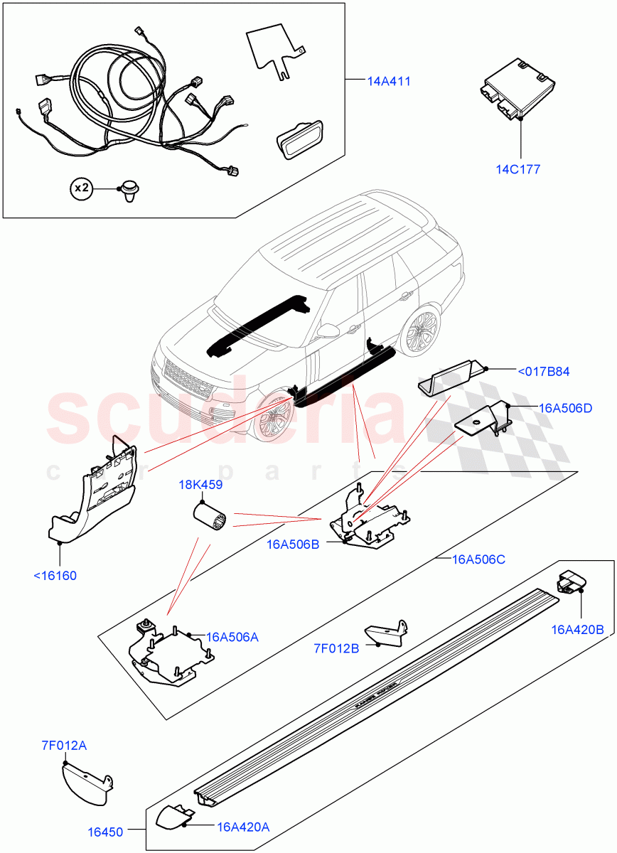 Side Steps And Tubes(Accessory, Power Deployable)((V)FROMLA000001) of Land Rover Land Rover Range Rover (2012-2021) [4.4 DOHC Diesel V8 DITC]