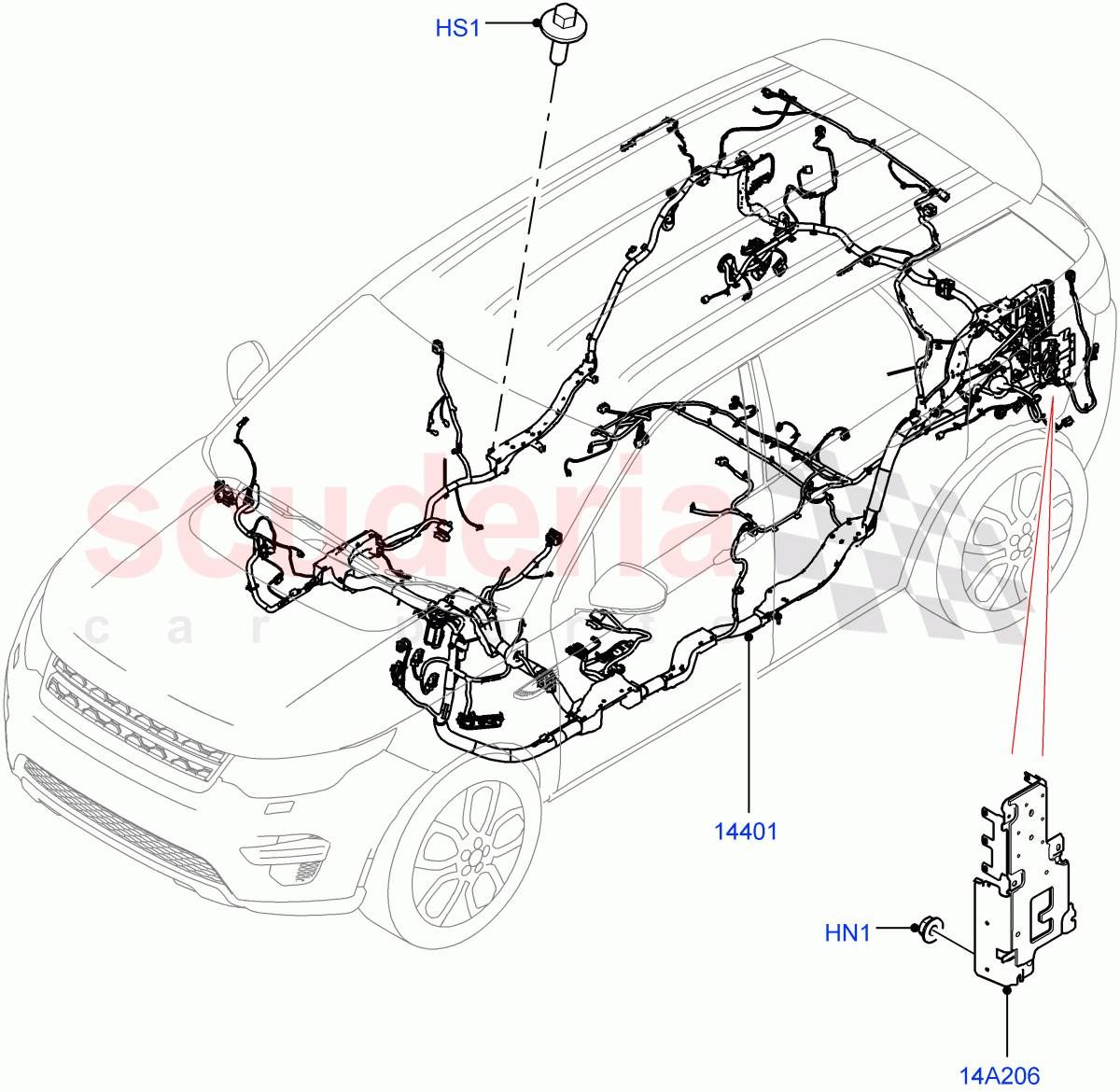 Electrical Wiring - Engine And Dash (Main Harness) (Changsu (China)) ((V) FROMFG000001, (V) TOKG446856) of Land Rover Land Rover Discovery Sport (2015+) [2.2 Single Turbo Diesel]