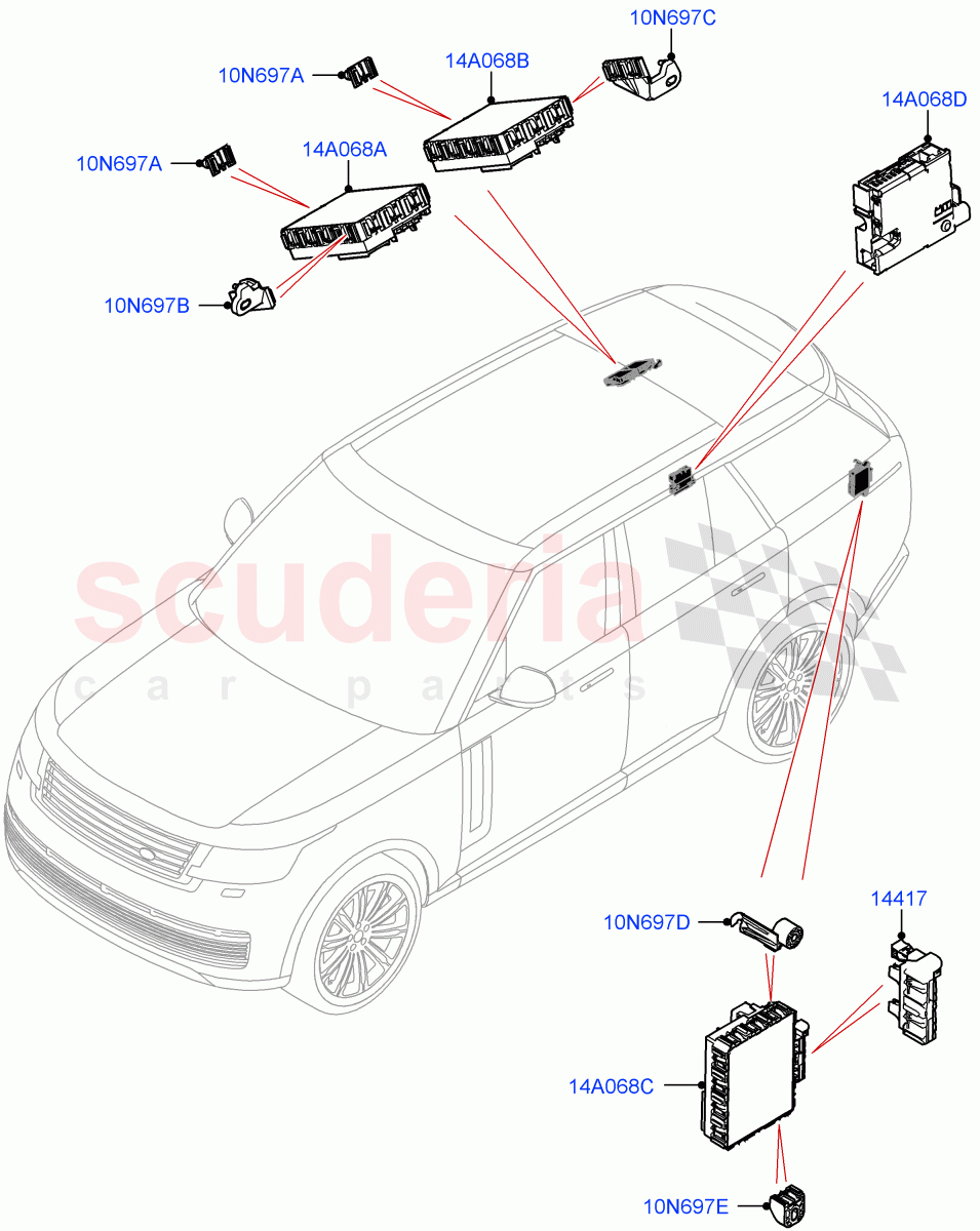 Fuses, Holders And Circuit Breakers(Rear) of Land Rover Land Rover Range Rover (2022+) [3.0 I6 Turbo Diesel AJ20D6]