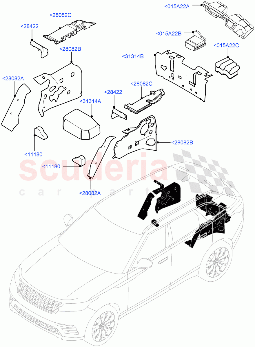 Insulators - Rear of Land Rover Land Rover Range Rover Velar (2017+) [2.0 Turbo Diesel AJ21D4]