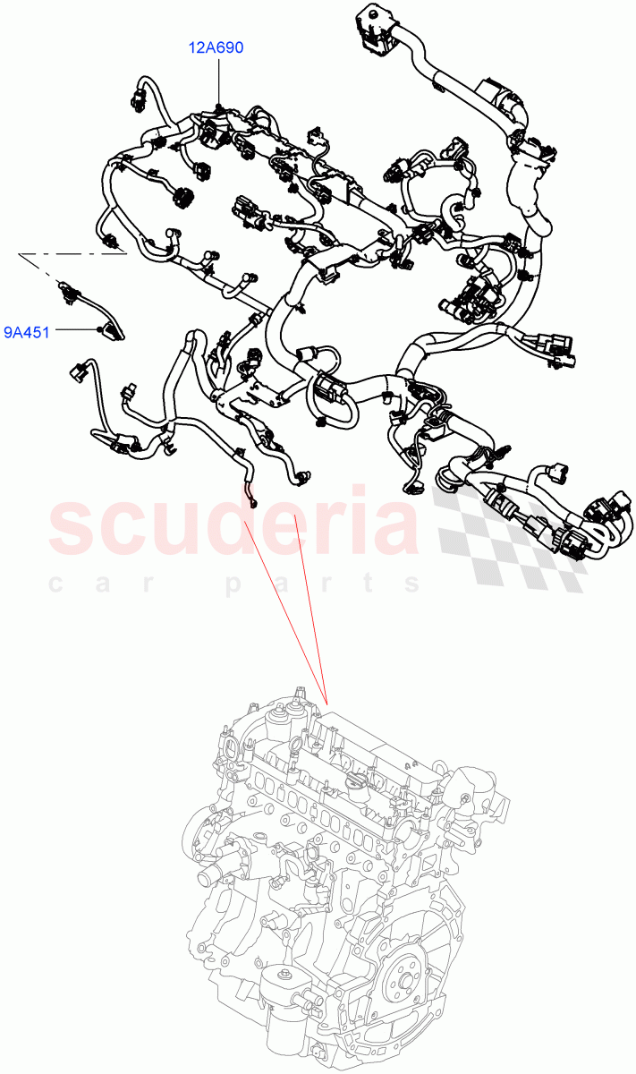 Electrical Wiring - Engine And Dash(Engine)(2.0L I4 DSL MID DOHC AJ200,Itatiaia (Brazil),2.0L I4 DSL HIGH DOHC AJ200)((V)FROMJT000001) of Land Rover Land Rover Discovery Sport (2015+) [2.0 Turbo Petrol GTDI]