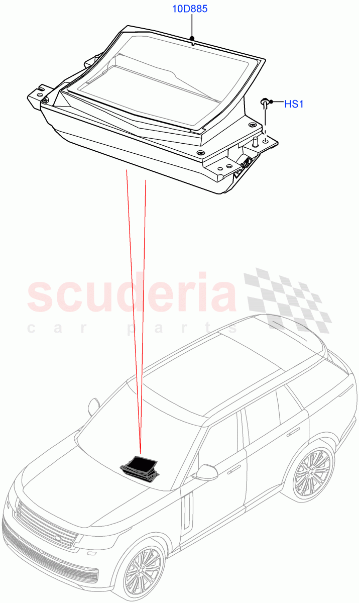 Head Up Display Module(Head Up Display) of Land Rover Land Rover Range Rover (2022+) [3.0 I6 Turbo Diesel AJ20D6]