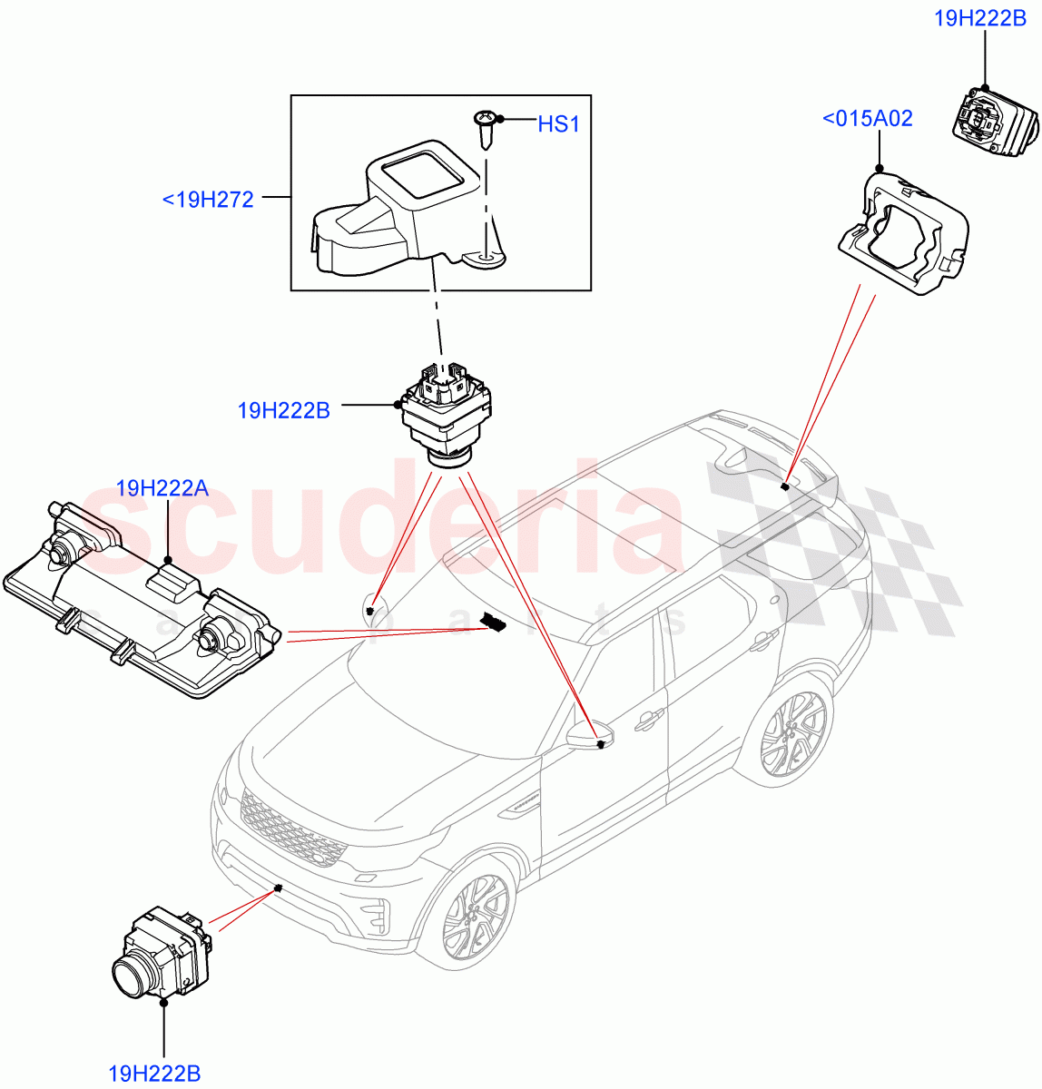 Camera Equipment (Nitra Plant Build) ((V) FROMM2000001) of Land Rover Land Rover Discovery 5 (2017+) [3.0 I6 Turbo Petrol AJ20P6]