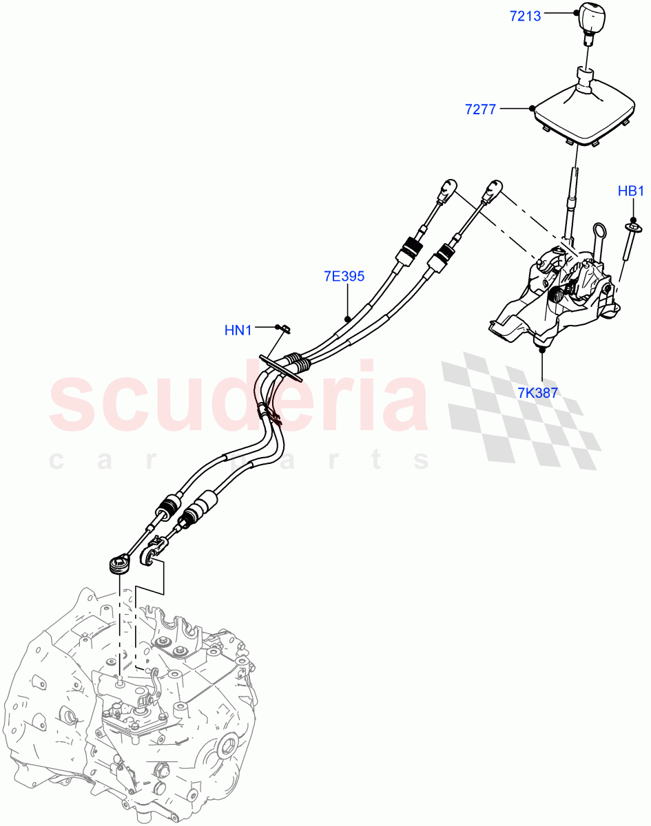 Gear Change Lever - Manual Trans(6 Speed Manual Trans BG6,Halewood (UK)) of Land Rover Land Rover Range Rover Evoque (2019+) [2.0 Turbo Petrol AJ200P]