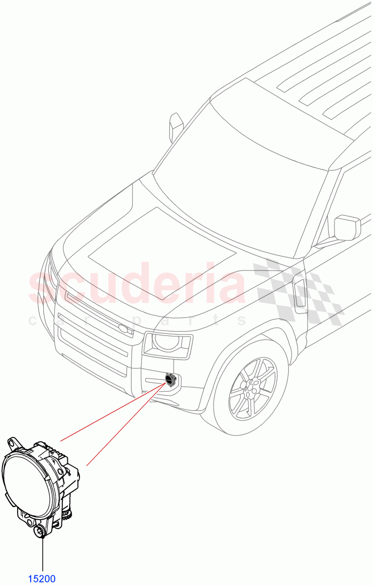 Front Fog Lamps(With Front Fog Lamps) of Land Rover Land Rover Defender (2020+) [3.0 I6 Turbo Petrol AJ20P6]