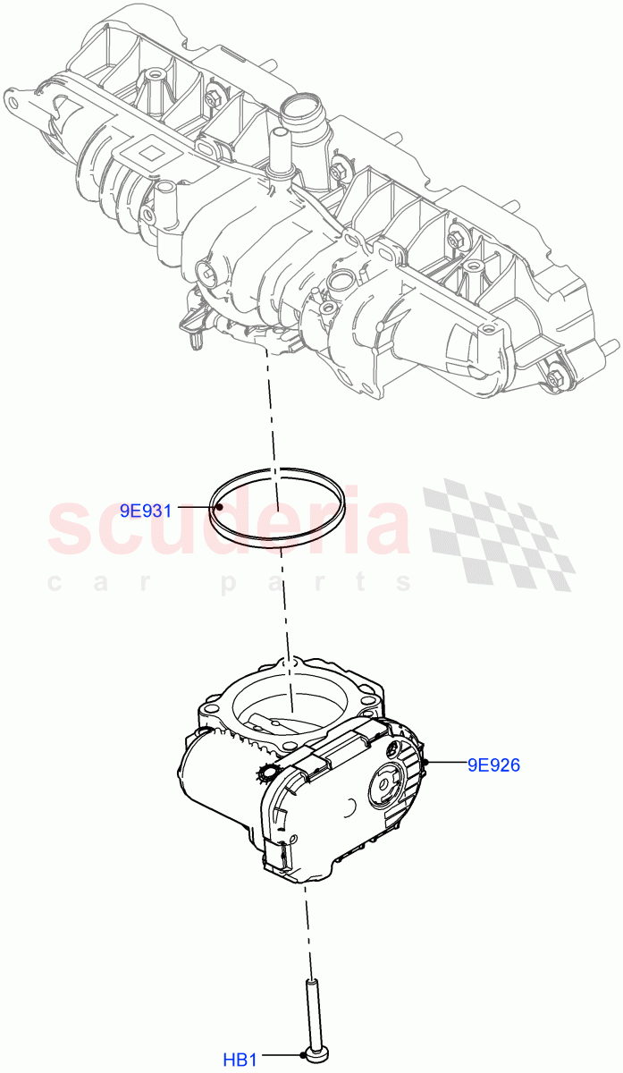 Throttle Housing (2.0L I4 Mid DOHC AJ200 Petrol, Itatiaia (Brazil), 2.0L I4 Mid AJ200 Petrol E100) ((V) FROMJT000001) of Land Rover Land Rover Discovery Sport (2015+) [2.0 Turbo Petrol AJ200P]