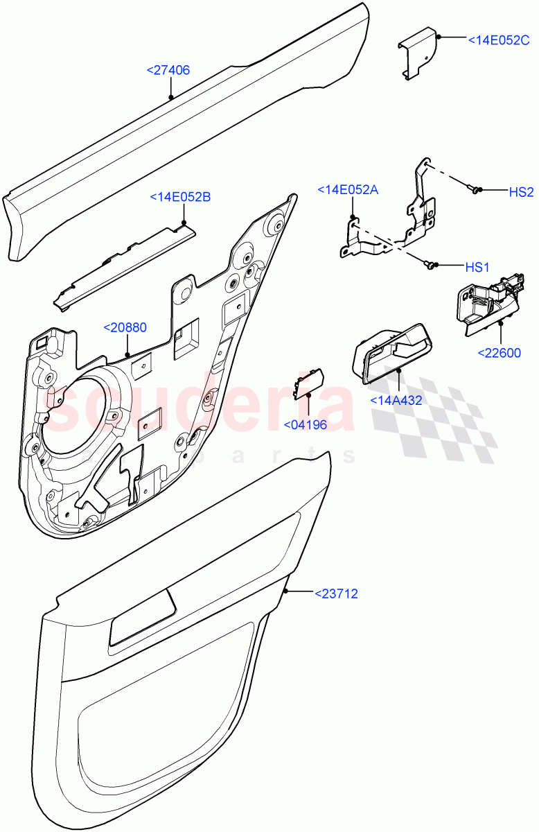 Rear Door Trim Installation (Commercial) (Standard Wheelbase, Version - Commercial) ((V) FROMM2000001) of Land Rover Land Rover Defender (2020+) [3.0 I6 Turbo Petrol AJ20P6]