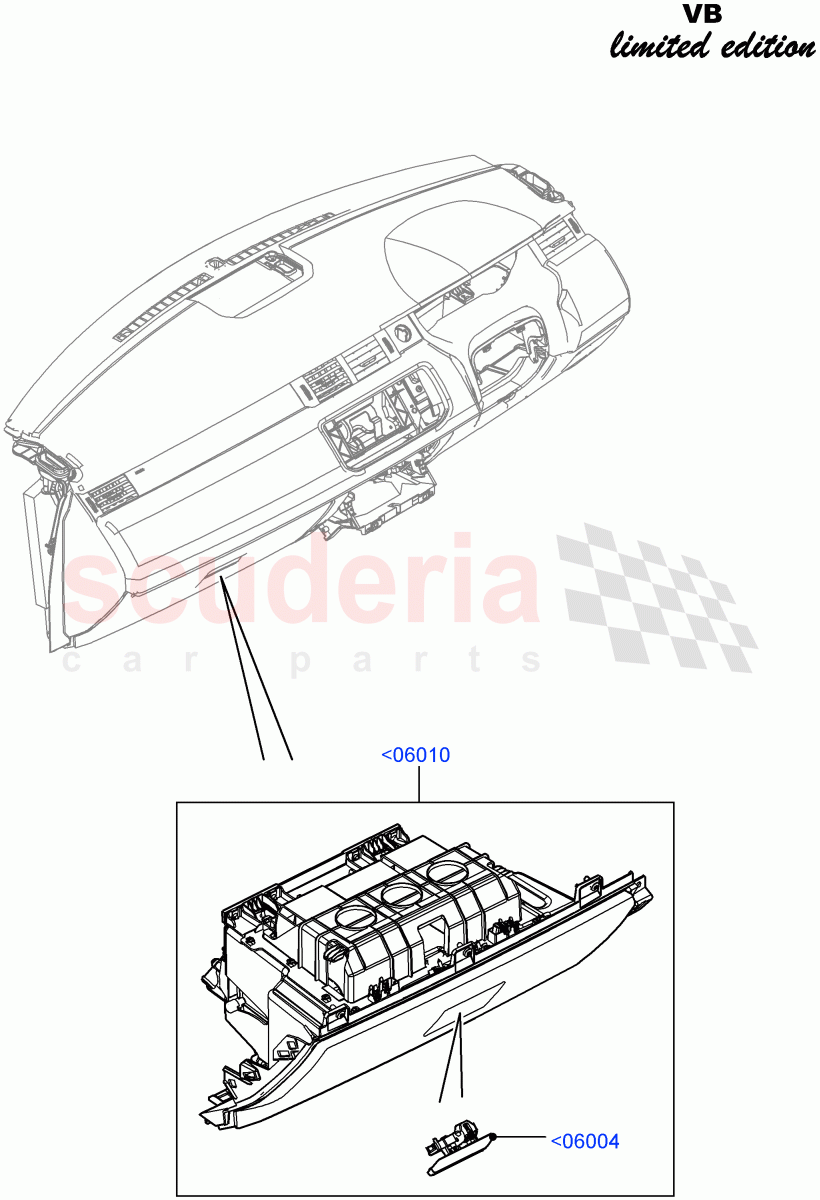 Glove Box(Victoria Beckham Limited Edition,Halewood (UK)) of Land Rover Land Rover Range Rover Evoque (2012-2018) [2.0 Turbo Petrol AJ200P]