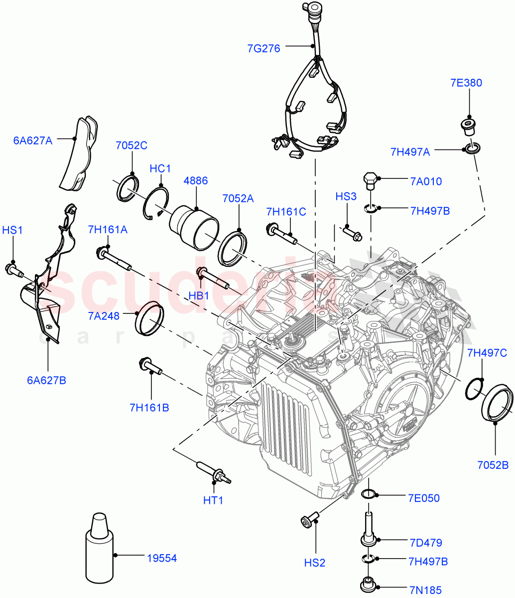 Transmission External Components(6 Speed Auto AWF21 AWD) of Land Rover Land Rover Range Rover Evoque (2012-2018) [2.0 Turbo Petrol AJ200P]