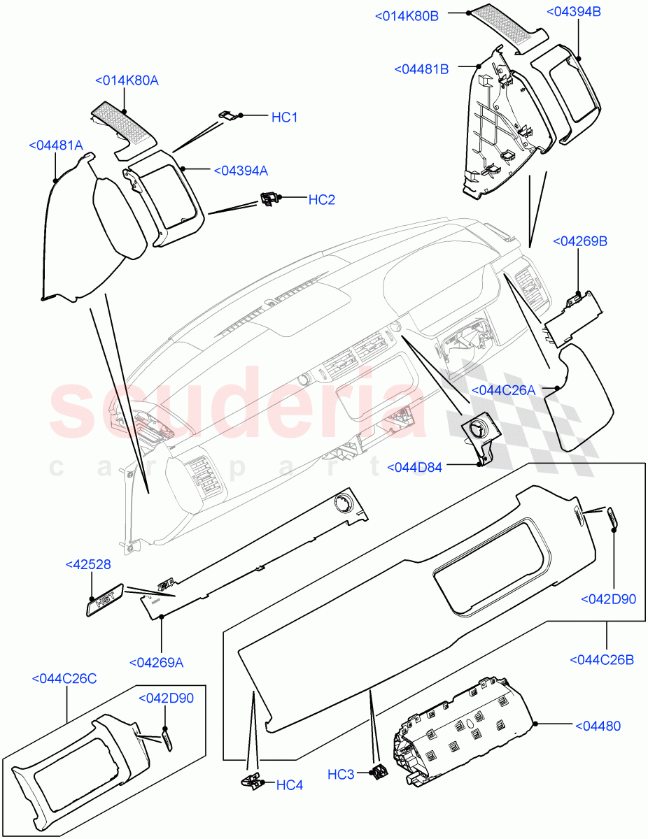 Instrument Panel(Centre, External) of Land Rover Land Rover Range Rover Sport (2014+) [4.4 DOHC Diesel V8 DITC]