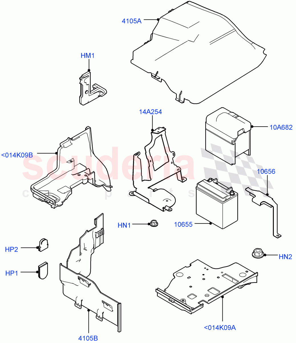 Battery And Mountings(LH)(LHD)((V)FROMEA000001) of Land Rover Land Rover Discovery 4 (2010-2016) [2.7 Diesel V6]