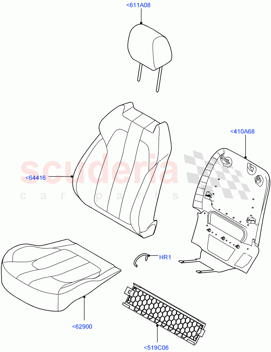 Front Seat Covers(Leather Seat W/Alcantara Inserts)((V)TOHA999999) of Land Rover Land Rover Range Rover Sport (2014+) [2.0 Turbo Petrol GTDI]