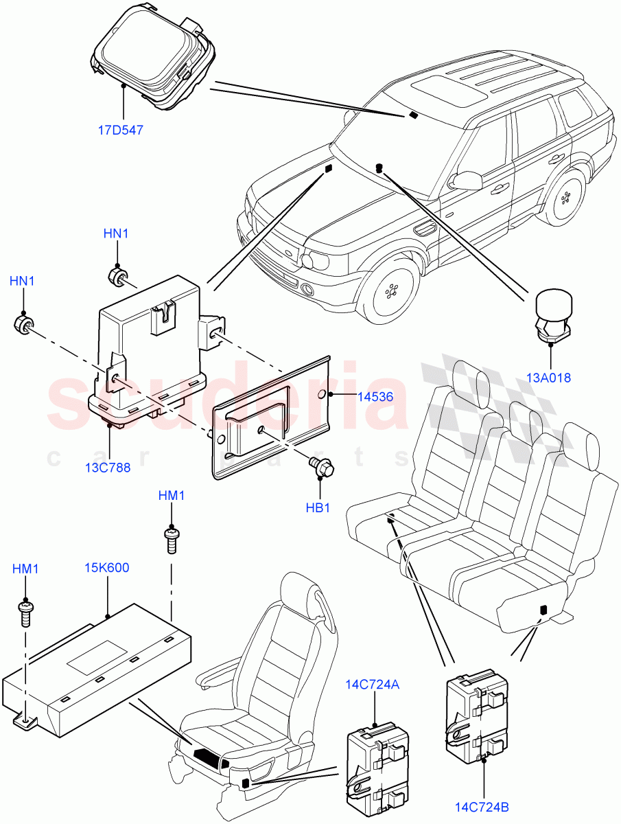 Vehicle Modules And Sensors(Passenger Compartment)((V)FROMAA000001) of Land Rover Land Rover Range Rover Sport (2010-2013) [3.0 Diesel 24V DOHC TC]