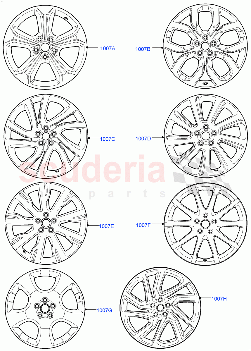 Wheels(Halewood (UK))((V)TOKH999999) of Land Rover Land Rover Discovery Sport (2015+) [2.0 Turbo Petrol AJ200P]