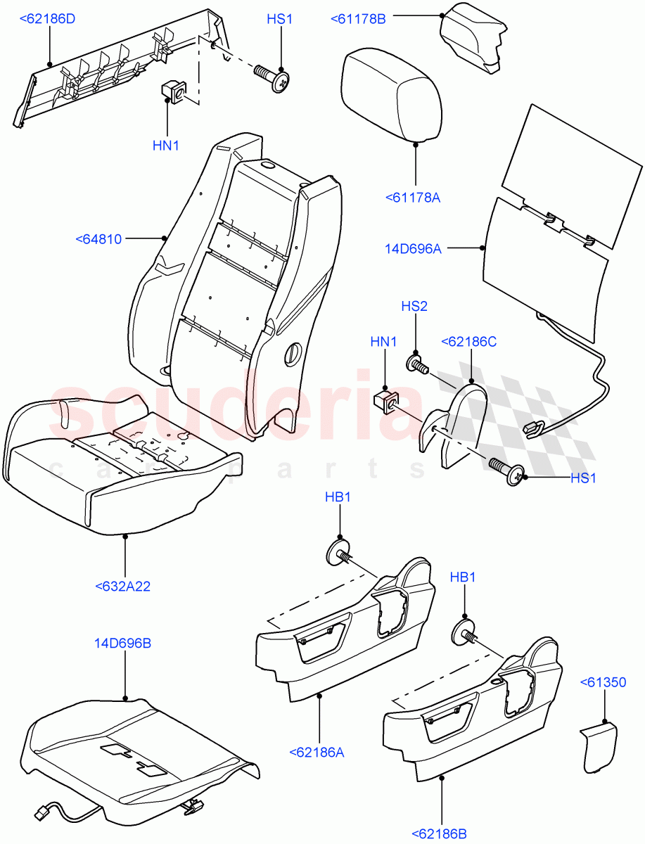 Front Seat Pads/Valances & Heating ((V) TO9A999999) of Land Rover Land Rover Range Rover Sport (2005-2009) [2.7 Diesel V6]