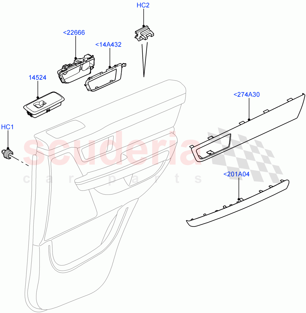 Rear Door Trim Installation((V)FROMAA000001) of Land Rover Land Rover Range Rover Sport (2010-2013) [5.0 OHC SGDI NA V8 Petrol]