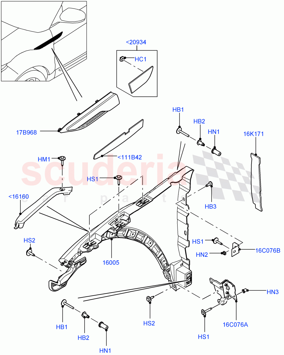 Dash Panel And Front Fenders (Halewood (UK)) of Land Rover Land Rover Range Rover Evoque (2012-2018) [2.0 Turbo Petrol AJ200P]