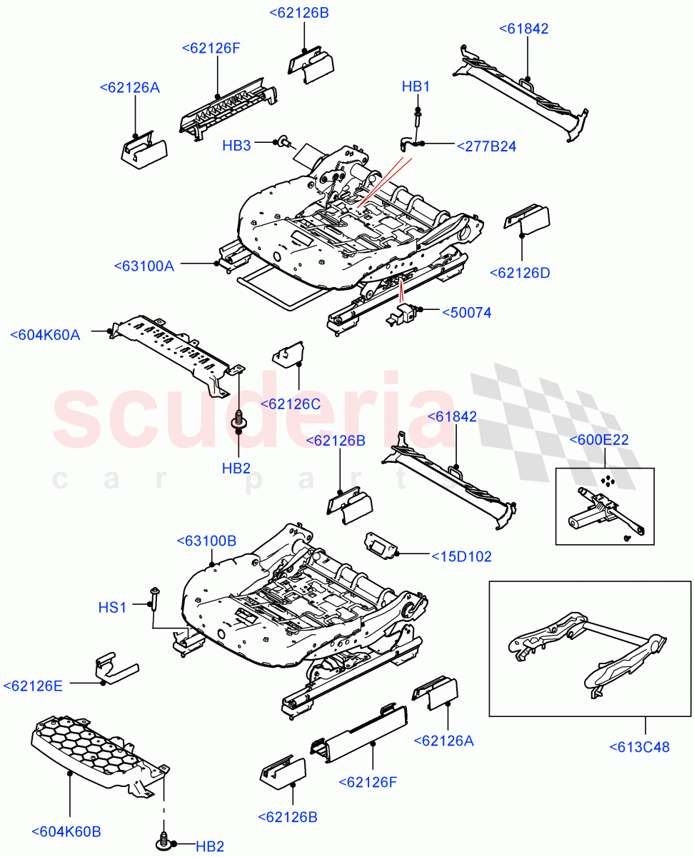 Front Seat Base(Nitra Plant Build)((V)FROMK2000001) of Land Rover Land Rover Discovery 5 (2017+) [3.0 I6 Turbo Diesel AJ20D6]