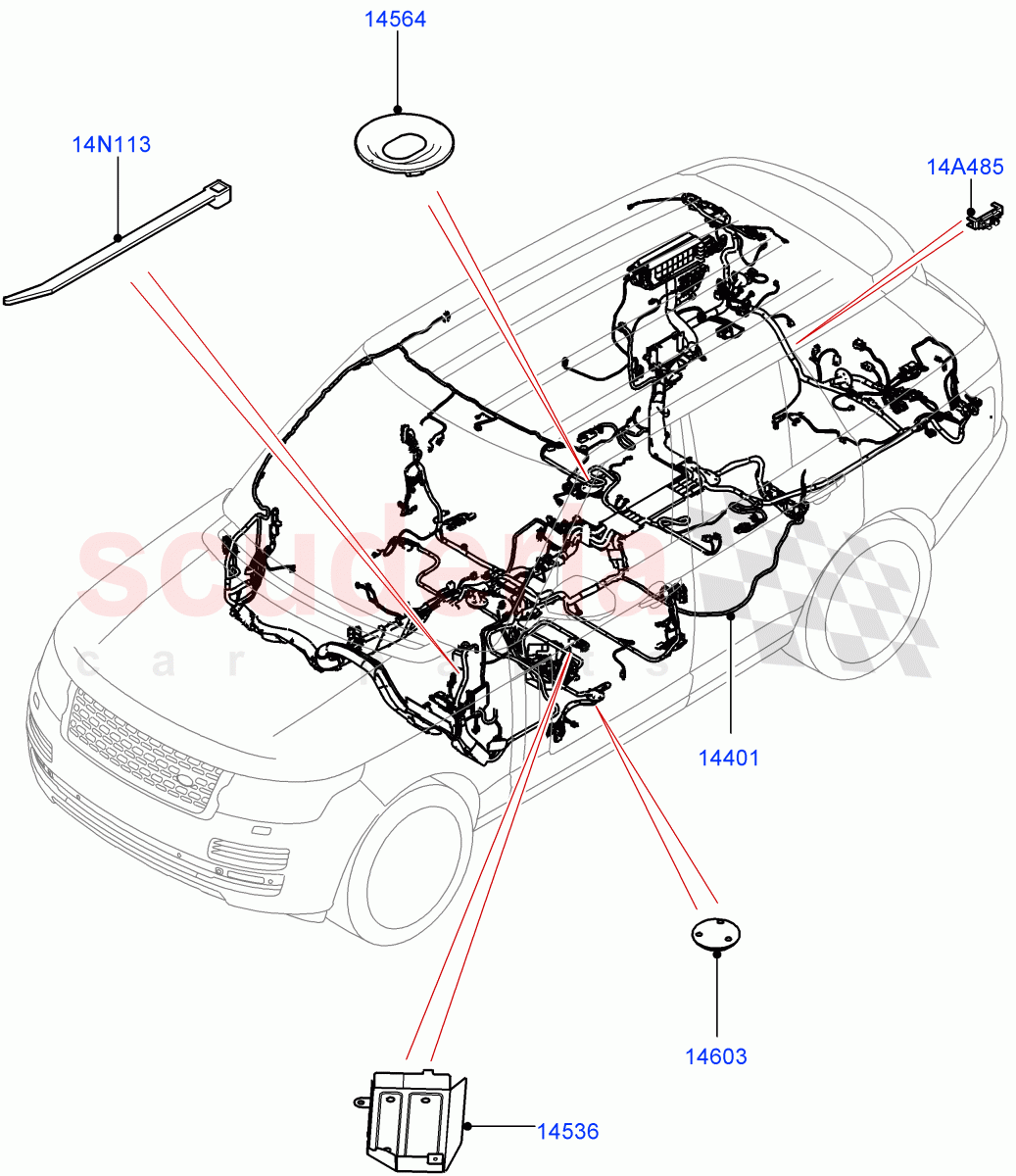 Electrical Wiring - Engine And Dash(Main Harness)((V)TOEA999999) of Land Rover Land Rover Range Rover (2012-2021) [5.0 OHC SGDI SC V8 Petrol]