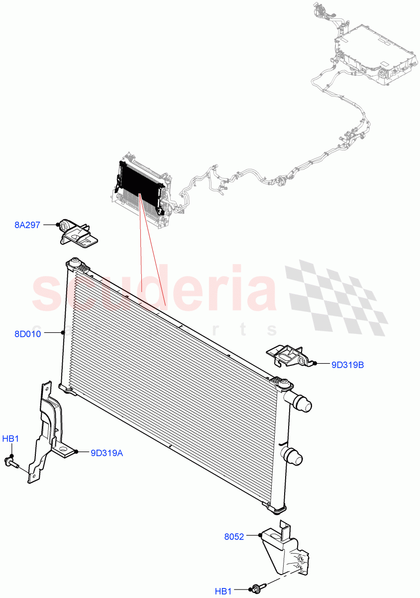 Cooling System - Traction battery(2.0L AJ200P Hi PHEV)((V)FROMMA000001) of Land Rover Land Rover Range Rover Velar (2017+) [2.0 Turbo Petrol AJ200P]