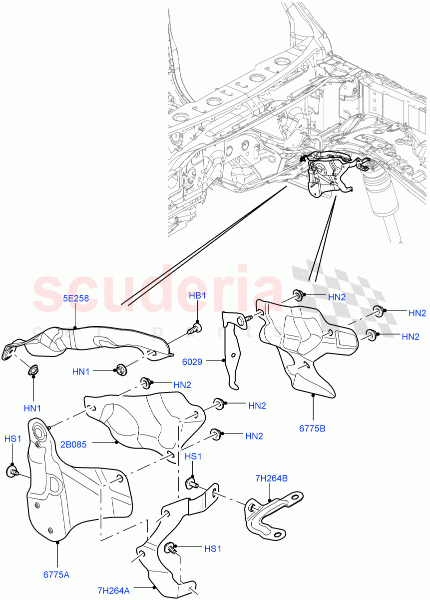 Splash And Heat Shields (Body) ((V) FROMAA000001) of Land Rover Land Rover Range Rover Sport (2010-2013) [3.6 V8 32V DOHC EFI Diesel]