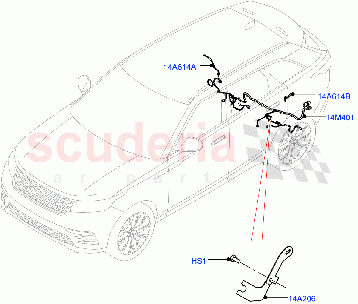 Electrical Wiring - Chassis of Land Rover Land Rover Range Rover Velar (2017+) [2.0 Turbo Diesel]