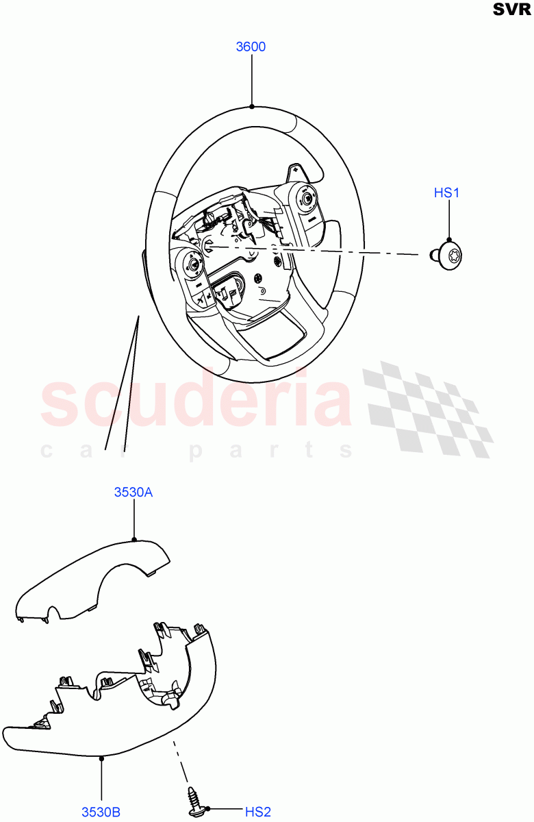 Steering Wheel(SVR Version,SVR)((V)FROMFA000001) of Land Rover Land Rover Range Rover Sport (2014+) [3.0 I6 Turbo Petrol AJ20P6]