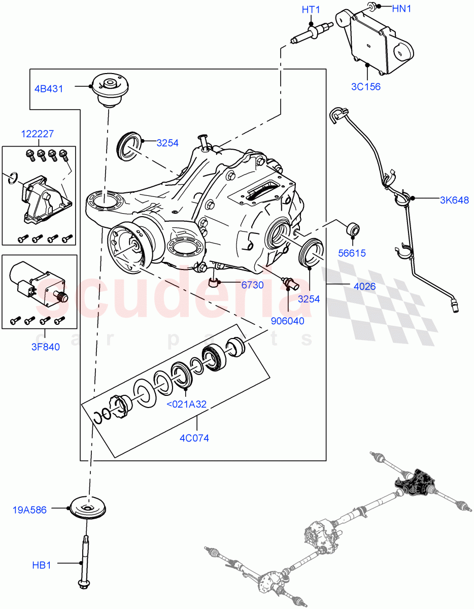 Rear Axle(3.0 V6 D Gen2 Twin Turbo,Rear Axle Locking Differential,3.0L DOHC GDI SC V6 PETROL,Torque Vectoring By Braking (TVBB))((V)TOLA999999) of Land Rover Land Rover Range Rover Velar (2017+) [2.0 Turbo Diesel]