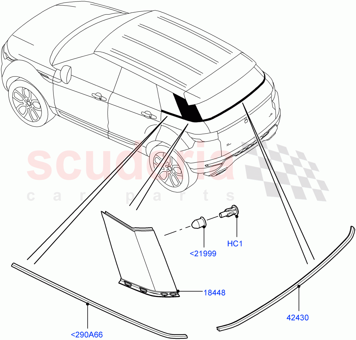 Luggage Compartment Door(Finishers)(3 Door,Halewood (UK),5 Door) of Land Rover Land Rover Range Rover Evoque (2012-2018) [2.0 Turbo Petrol GTDI]