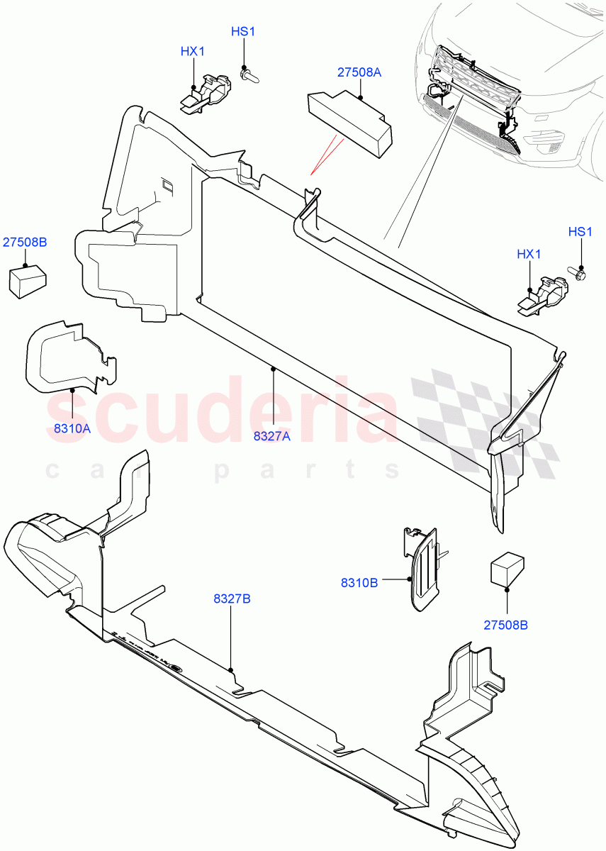 Air Deflectors(Changsu (China))((V)FROMFG000001,(V)TOKG446856) of Land Rover Land Rover Discovery Sport (2015+) [2.0 Turbo Diesel AJ21D4]