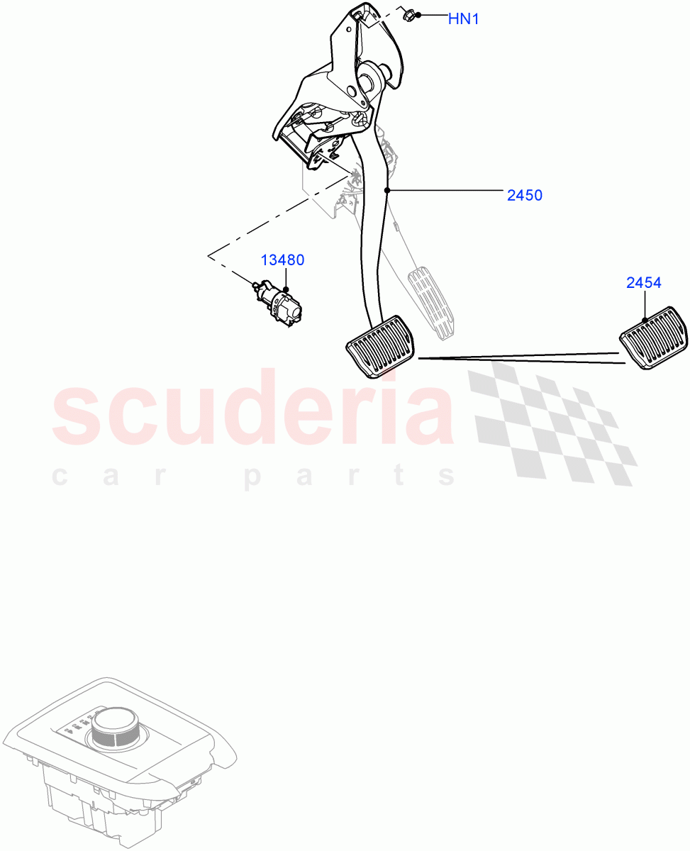 Brake And Clutch Controls(9 Speed Auto AWD,Itatiaia (Brazil))((V)FROMGT000001) of Land Rover Land Rover Discovery Sport (2015+) [2.0 Turbo Petrol AJ200P]