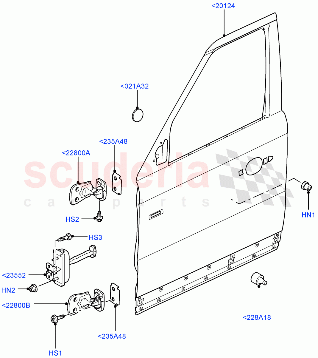 Front Doors, Hinges & Weatherstrips (Door And Fixings) ((V) FROMAA000001) of Land Rover Land Rover Range Rover Sport (2010-2013) [5.0 OHC SGDI NA V8 Petrol]