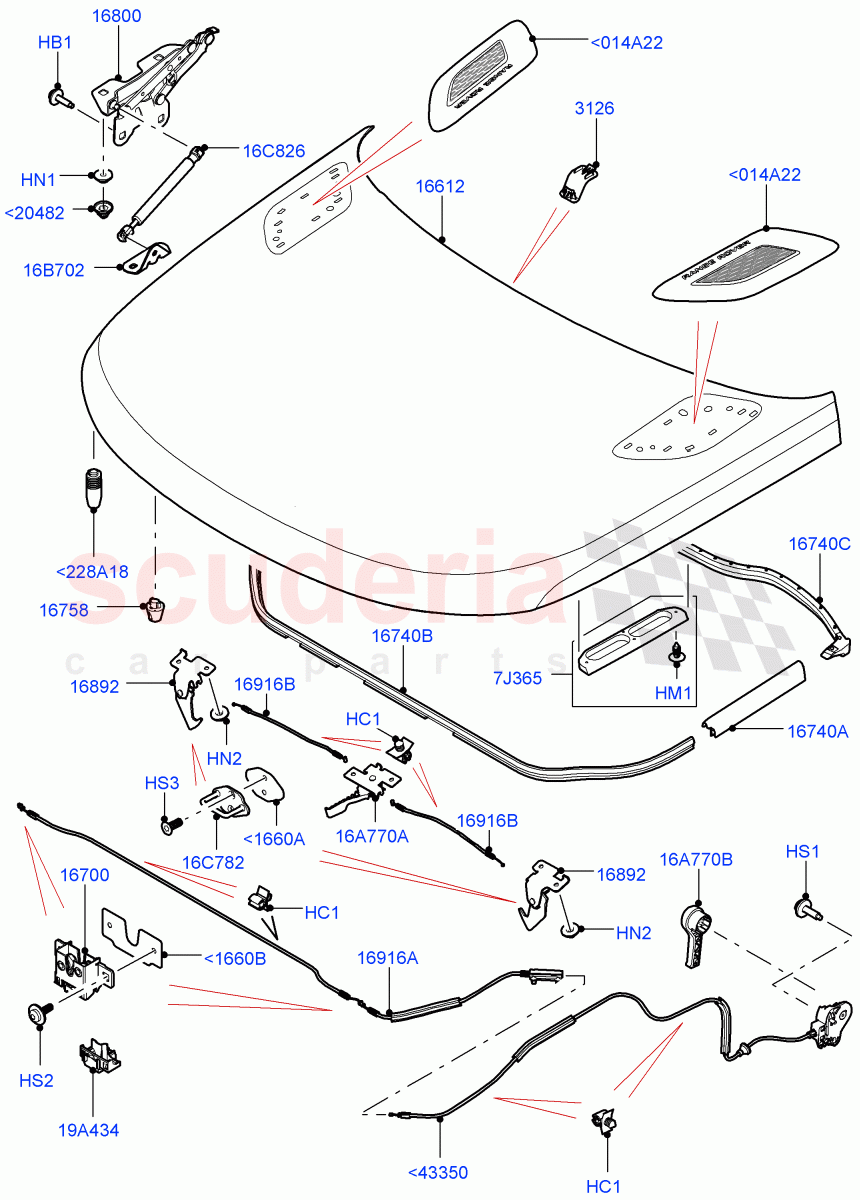 Hood And Related Parts of Land Rover Land Rover Range Rover Sport (2014+) [2.0 Turbo Diesel]