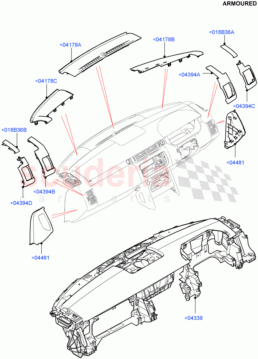 Instrument Panel(Armoured)((V)FROMEA000001) of Land Rover Land Rover Range Rover (2012-2021) [2.0 Turbo Petrol GTDI]