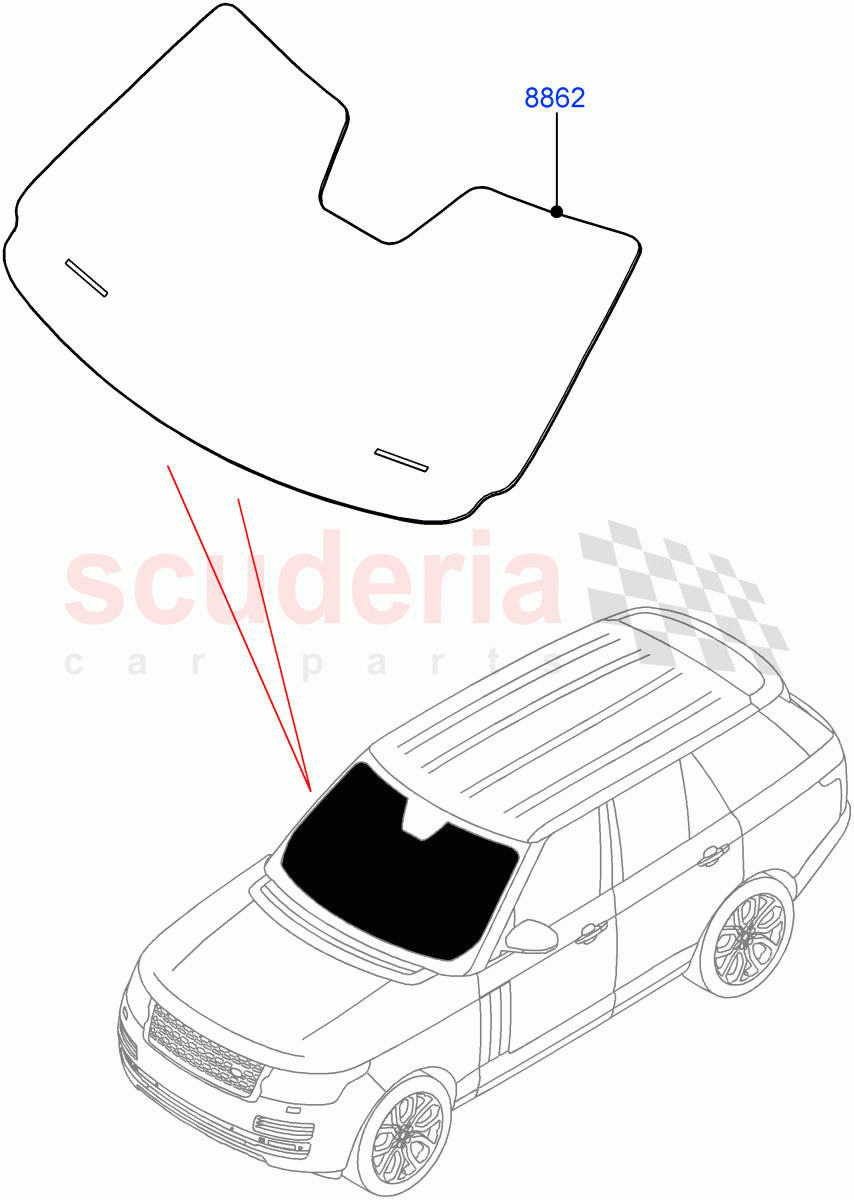 Touring Accessories(Sun Blinds)((+)"CDN/USA")((V)FROMJA000001) of Land Rover Land Rover Range Rover (2012-2021) [4.4 DOHC Diesel V8 DITC]