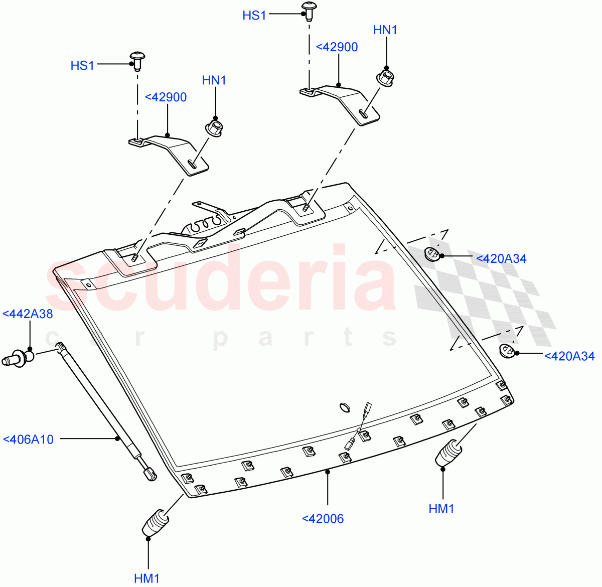 Back Window Glass((V)TO9A999999) of Land Rover Land Rover Range Rover Sport (2005-2009) [2.7 Diesel V6]