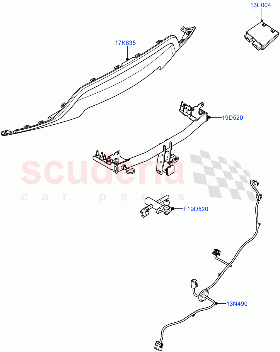 Towing Equipment((+)"AUS/NZ") of Land Rover Land Rover Range Rover Evoque (2019+) [1.5 I3 Turbo Petrol AJ20P3]