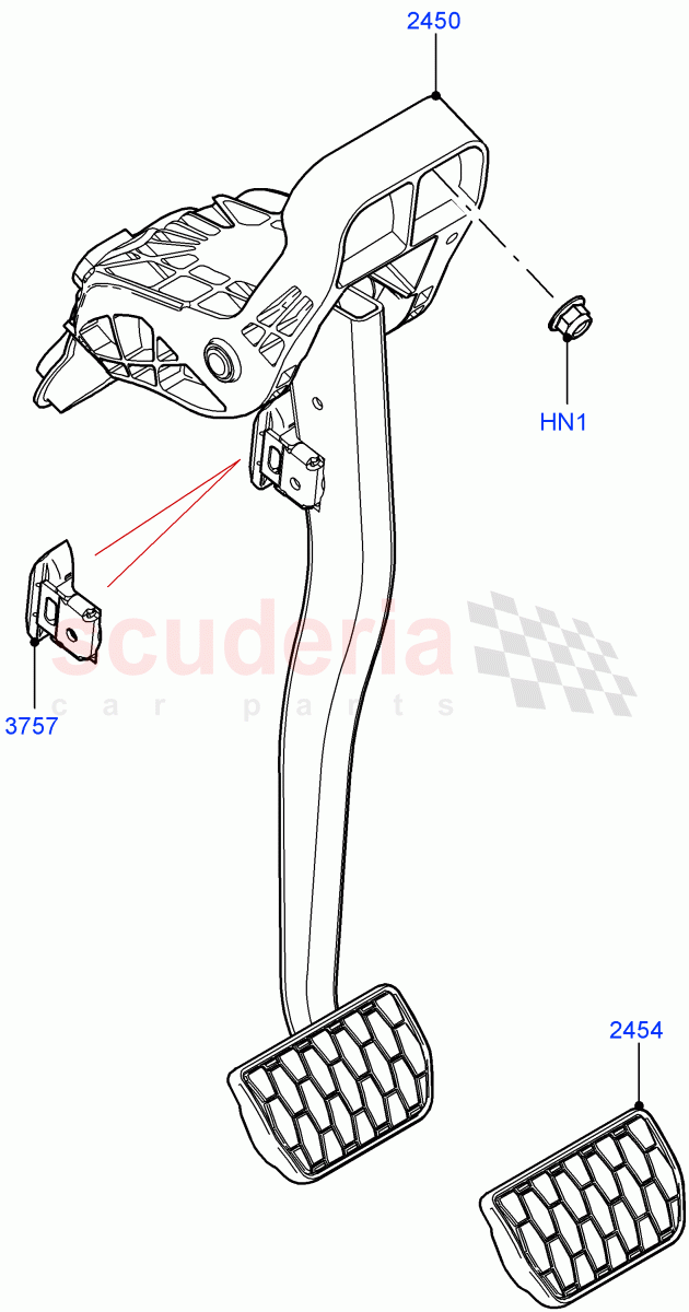 Brake And Clutch Controls((V)FROMMA000001) of Land Rover Land Rover Range Rover Velar (2017+) [2.0 Turbo Diesel]