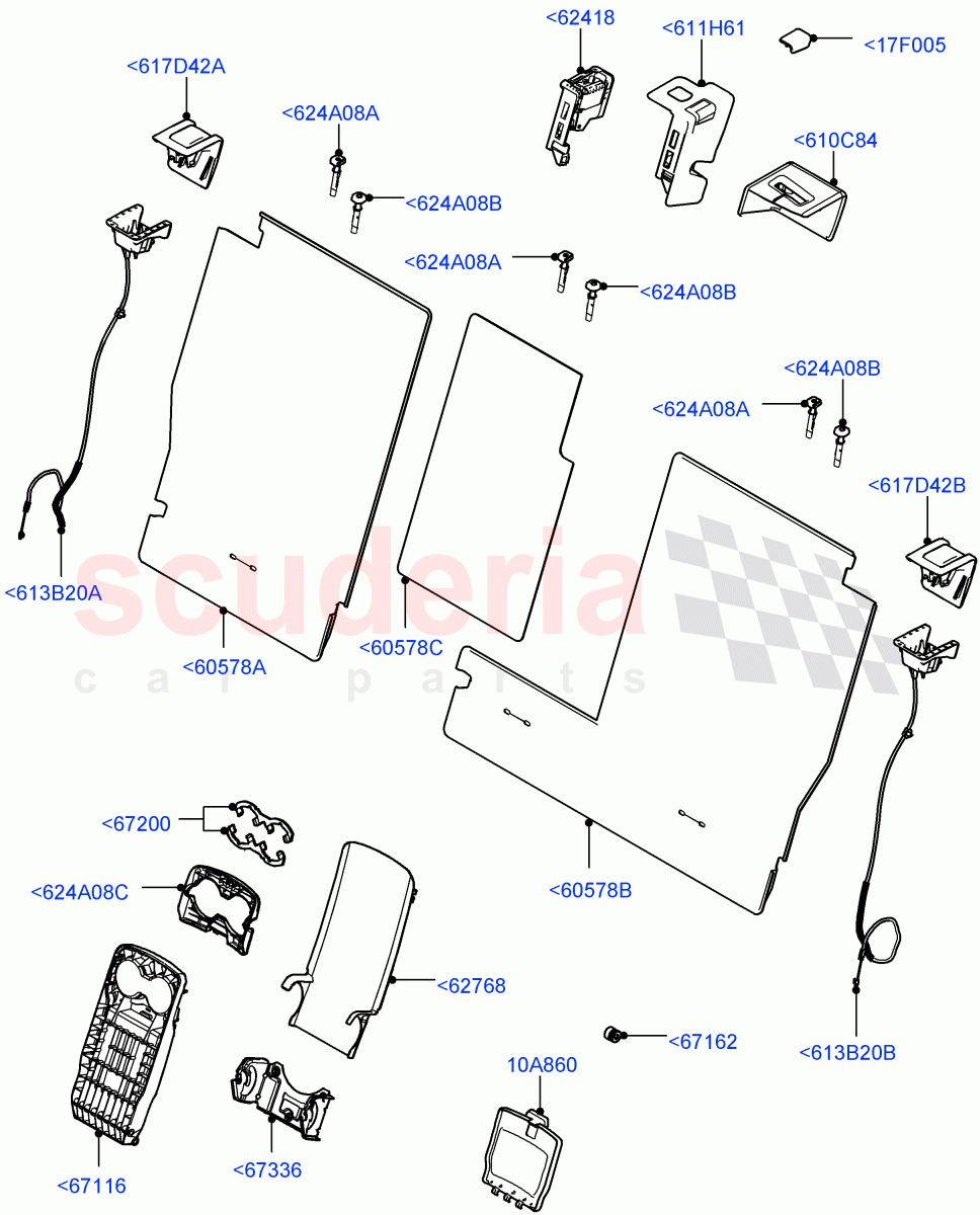 Rear Seat Back(Changsu (China),60/40 Load Through With Slide,With 60/40 Manual Fold Thru Rr Seat)((V)FROMFG000001) of Land Rover Land Rover Discovery Sport (2015+) [2.0 Turbo Petrol GTDI]