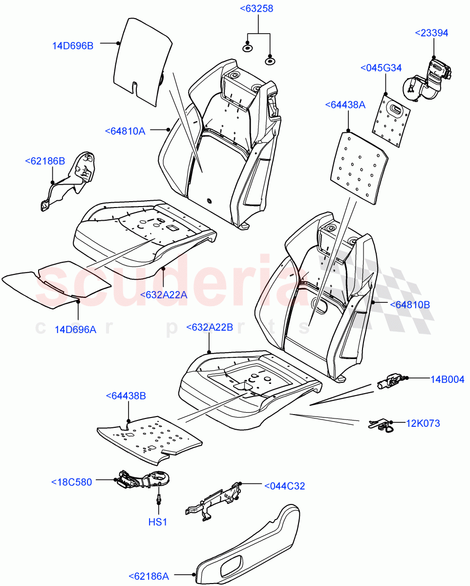 Front Seat Pads/Valances & Heating(Changsu (China),Seat - Standard)((V)FROMGG134738) of Land Rover Land Rover Range Rover Evoque (2012-2018) [2.0 Turbo Petrol AJ200P]