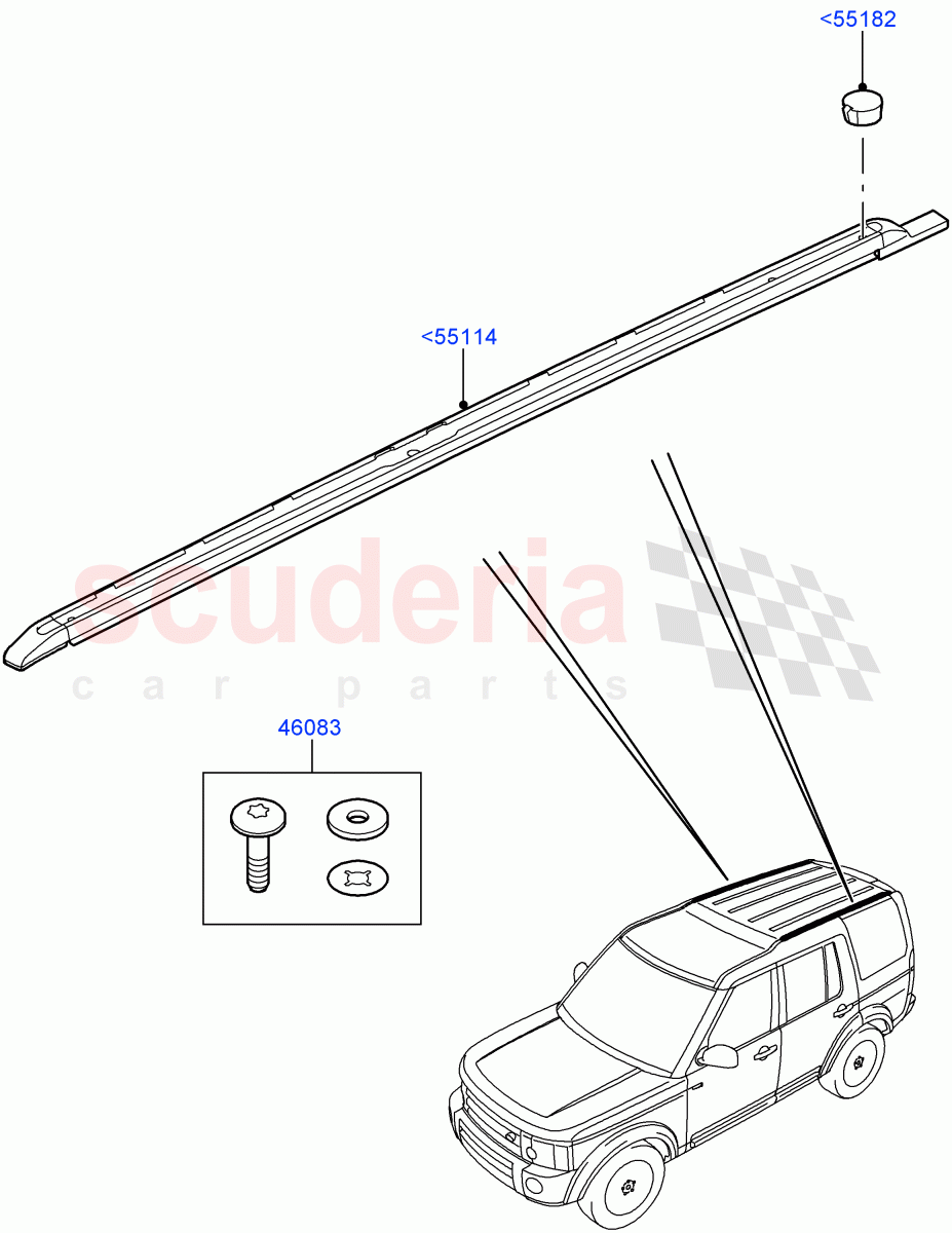 Roof Rack Systems(With Roof Rails)((V)FROMAA000001) of Land Rover Land Rover Discovery 4 (2010-2016) [5.0 OHC SGDI NA V8 Petrol]