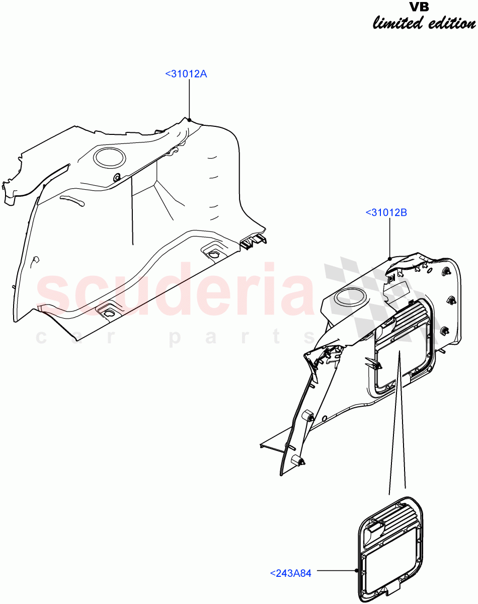 Side Trim(Luggage Compartment)(Victoria Beckham Limited Edition,Halewood (UK)) of Land Rover Land Rover Range Rover Evoque (2012-2018) [2.2 Single Turbo Diesel]