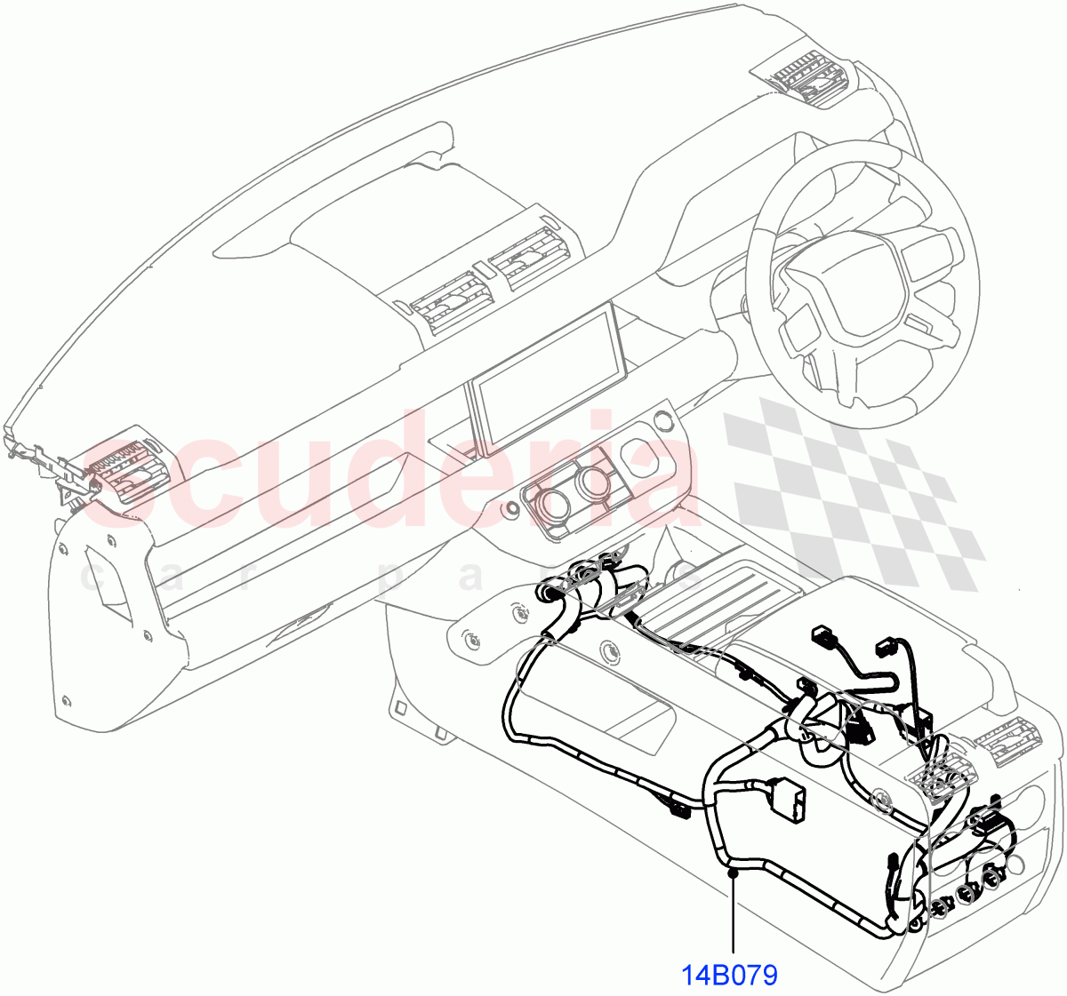 Electrical Wiring - Engine And Dash (Console) ((V) TONH999999) of Land Rover Land Rover Defender (2020+) [3.0 I6 Turbo Petrol AJ20P6]